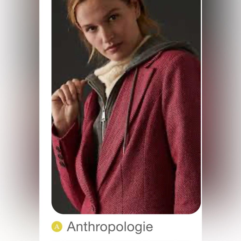 Avec Les Filles Women's Pink Coat with Gray Hoodie - Picture 9 of 9